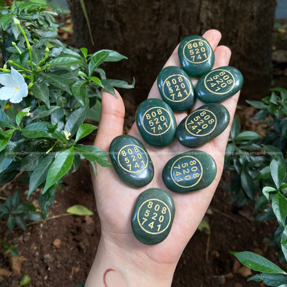 Green Aventurine Zibu Coin – Abundance, Growth & Divine Alignment
