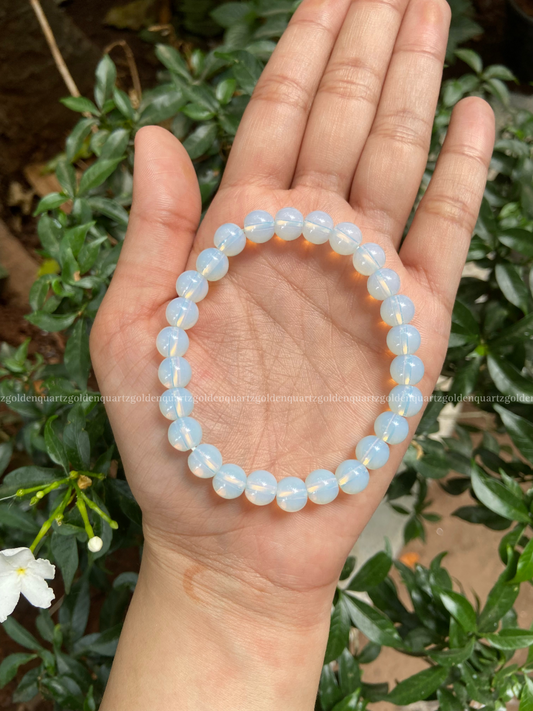 Opalite Bracelet For Emotional Balance & Communication - Golden Quartz 