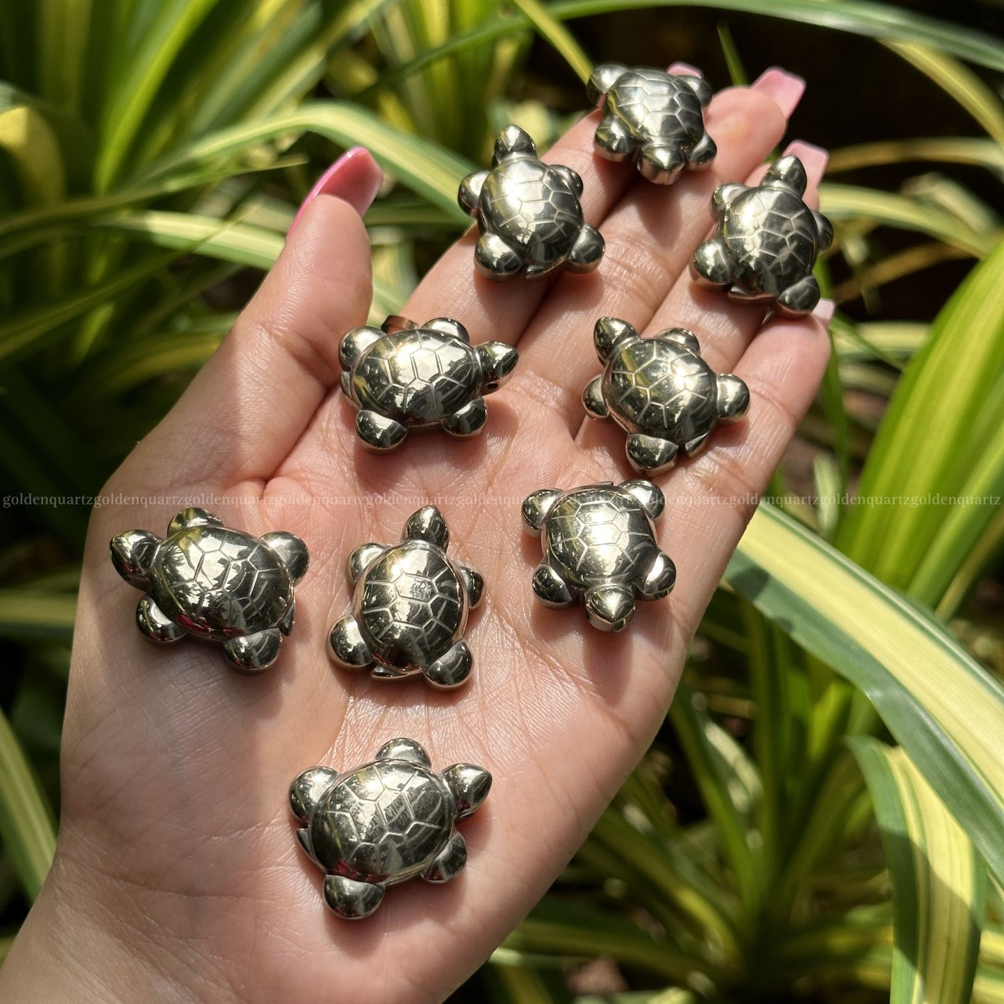 Pyrite tortoise for wealth