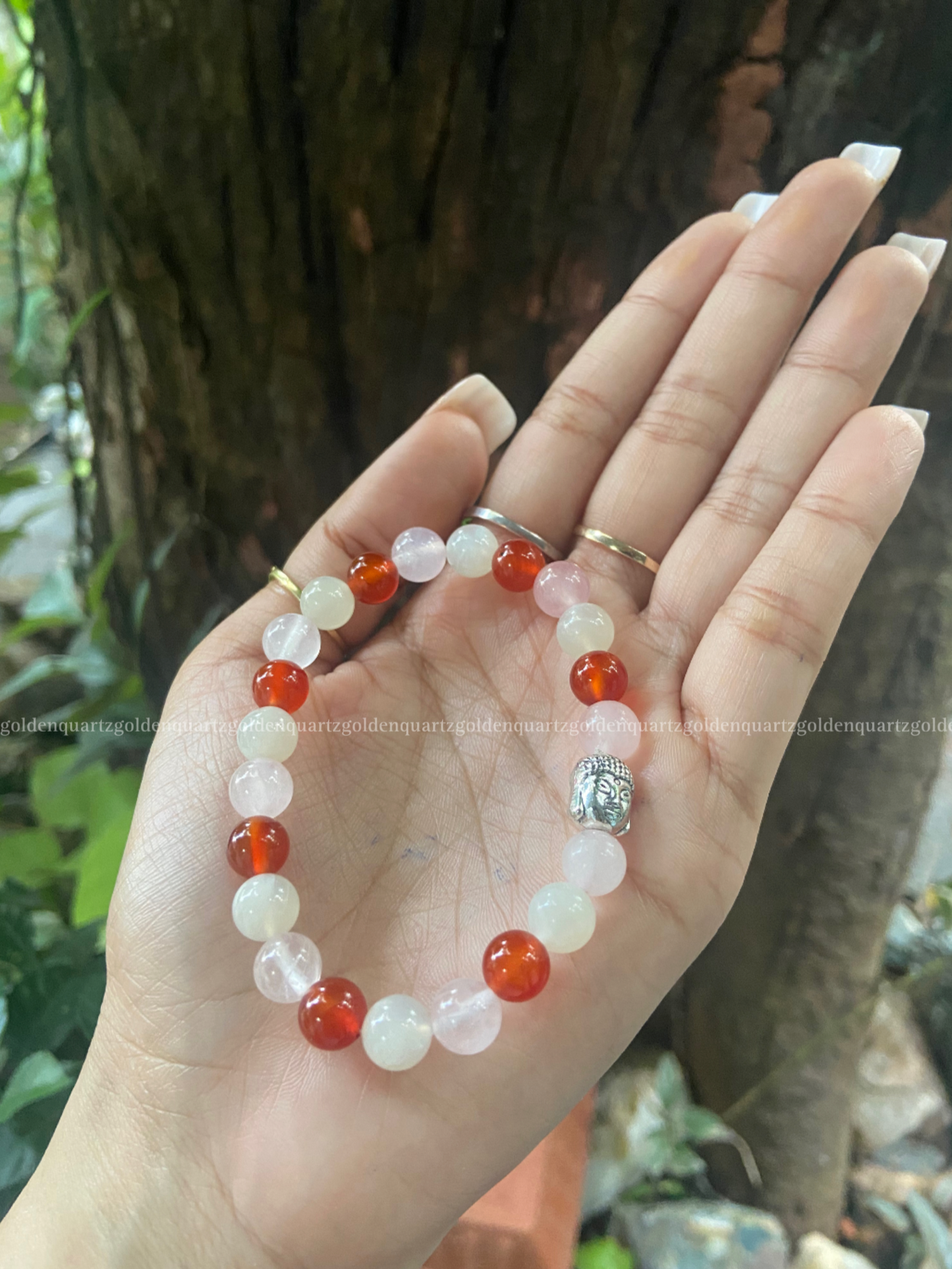 PREGNANCY/ FERTILITY BRACELET WITH BUDDHA CHARM / PREGNANCY/ FERTILITYBRACELET WITHOUT BUDDHA CHARM - Golden Quartz 