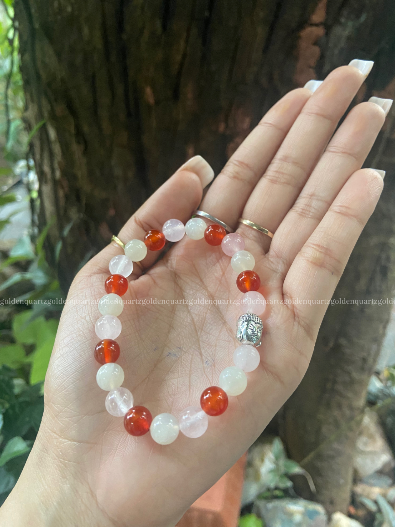 PREGNANCY/ FERTILITY BRACELET WITH BUDDHA CHARM / PREGNANCY/ FERTILITYBRACELET WITHOUT BUDDHA CHARM - Golden Quartz 