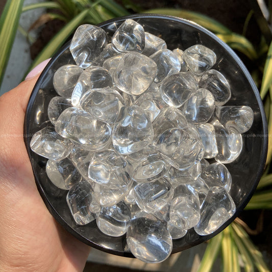 AA Clear Quartz Tumble Stone - Golden Quartz 