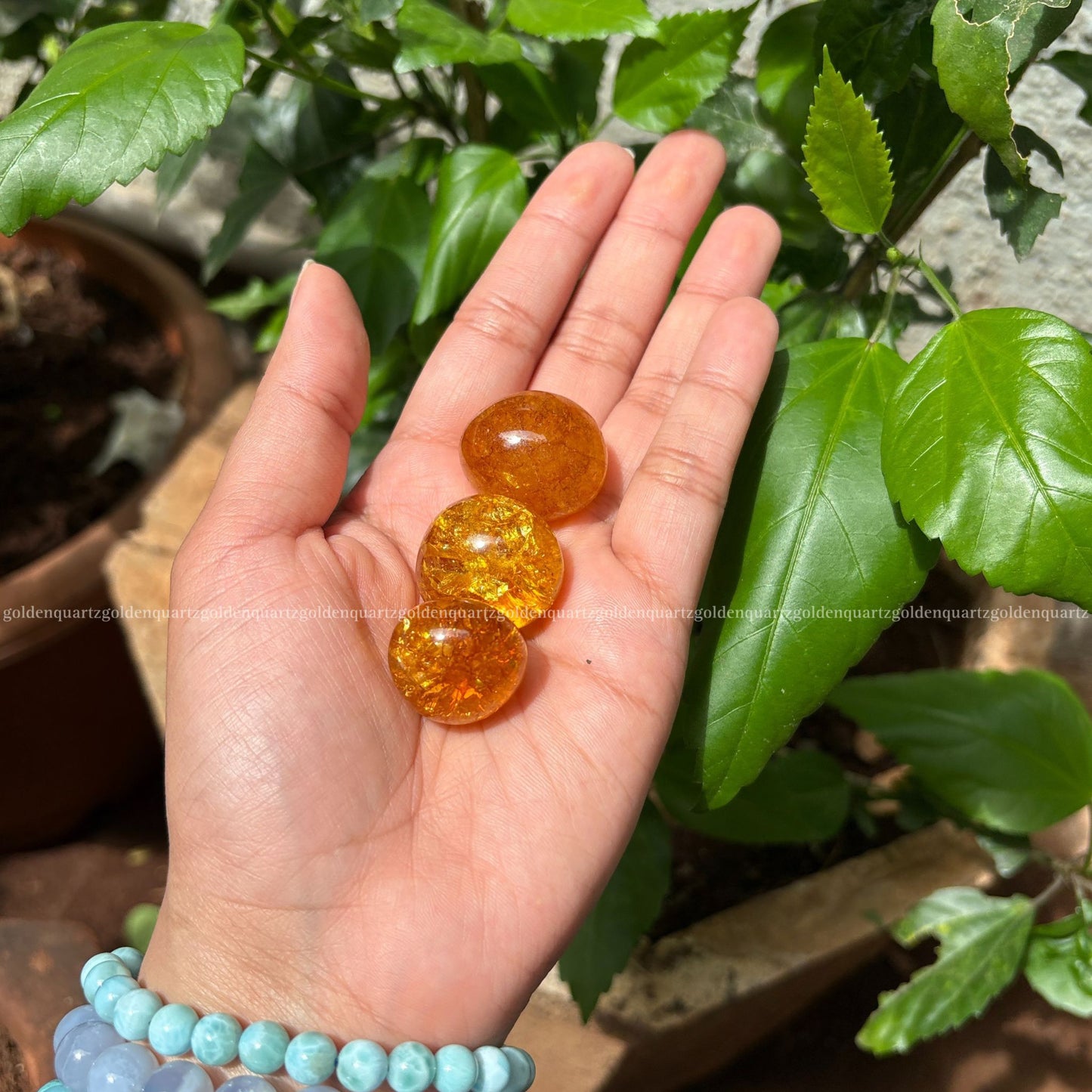 Citrine Tumble Stone - Golden Quartz 