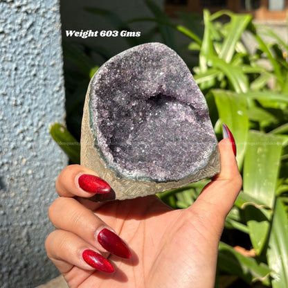 AMETHYST GEODE - Golden Quartz 