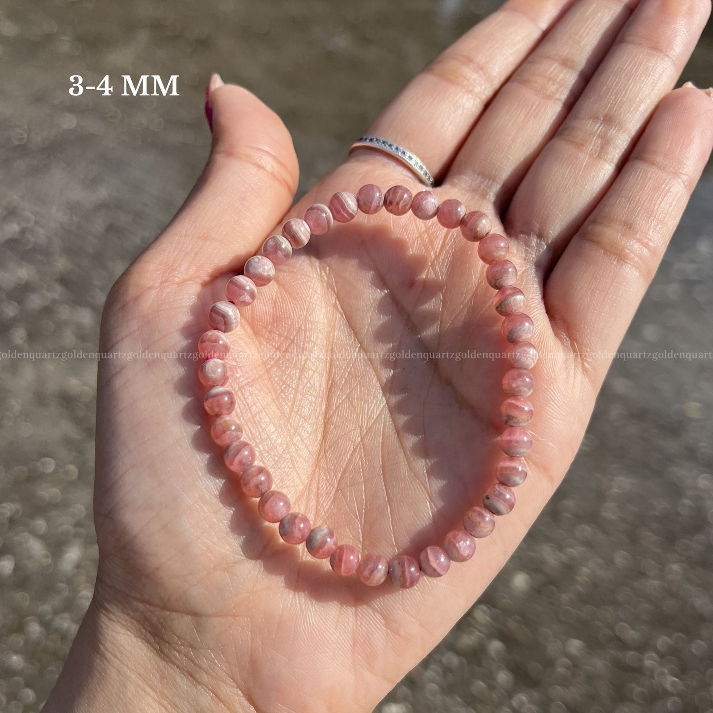 Rhodochrosite Thin Bracelet Self-Love, Emotional Healing & Joy