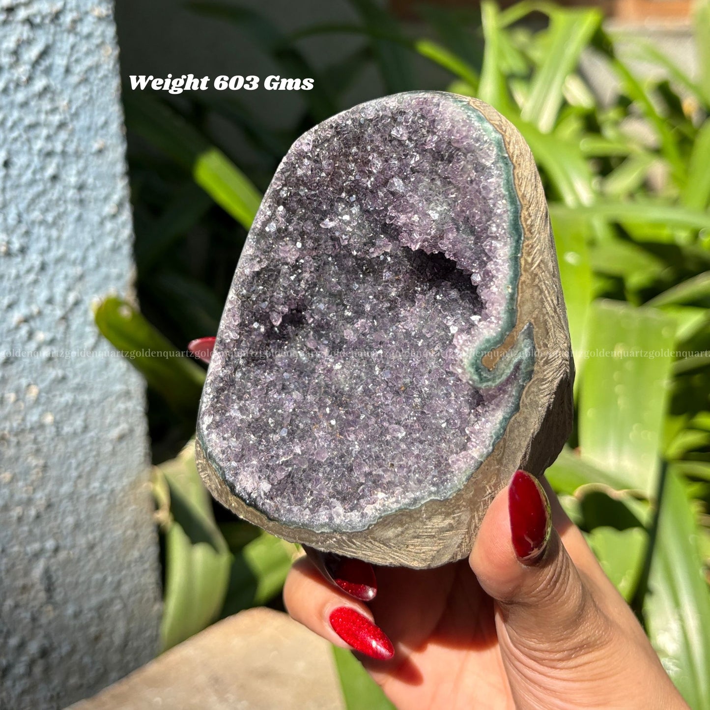AMETHYST GEODE - Golden Quartz 