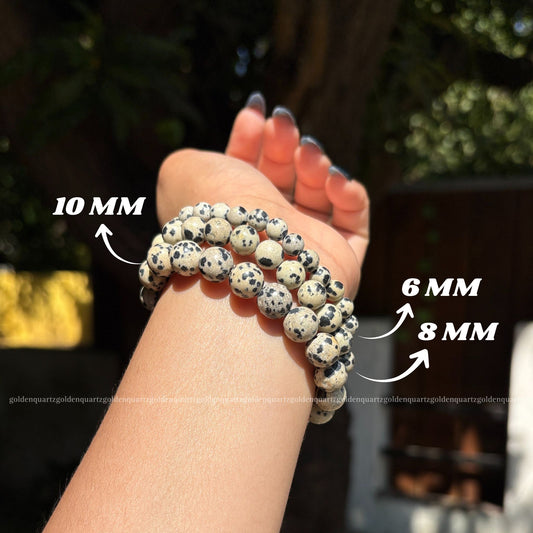 DALMATIAN JASPER BRACELET - Golden Quartz 