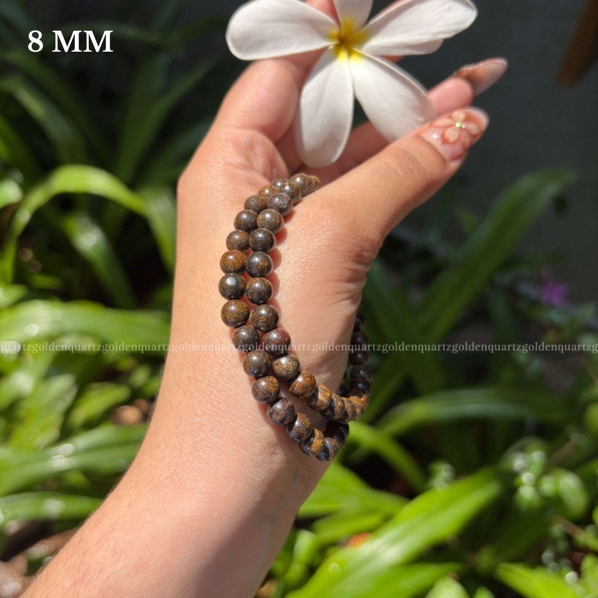 Bronzite Bracelet - Golden Quartz 