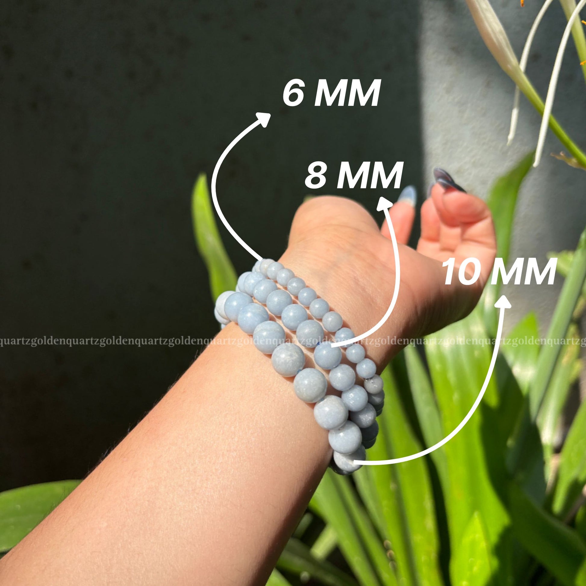 ANGELITE BRACELET - Golden Quartz 