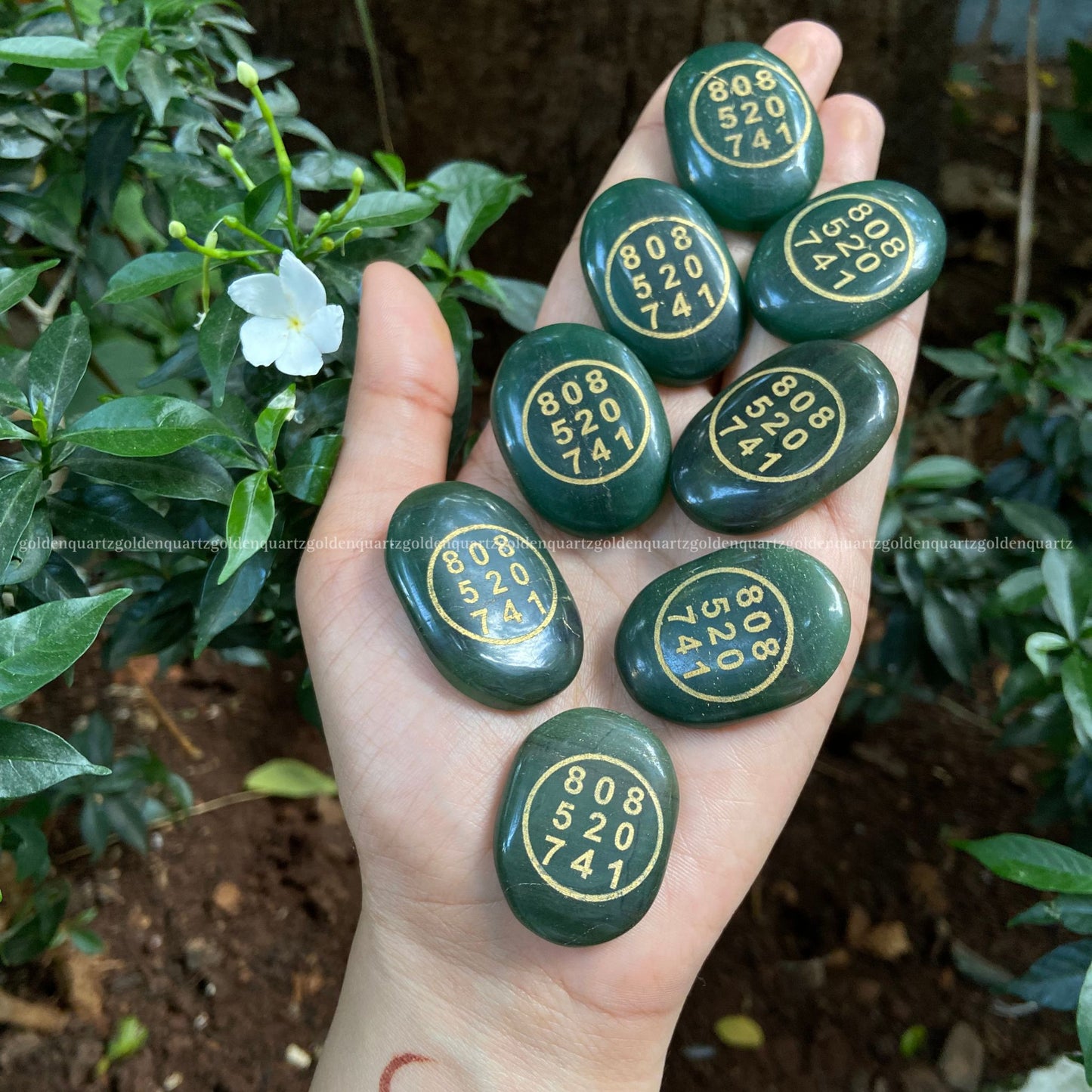Green Aventurine Zibu Coin – Abundance, Growth & Divine Alignment