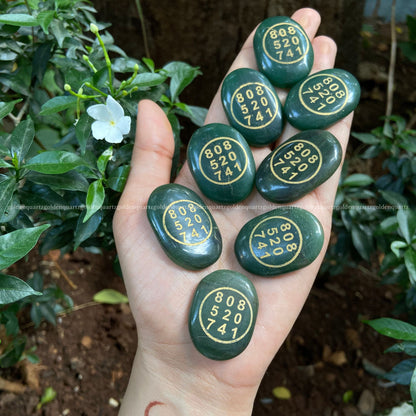 Green Aventurine Zibu Coin – Abundance, Growth & Divine Alignment