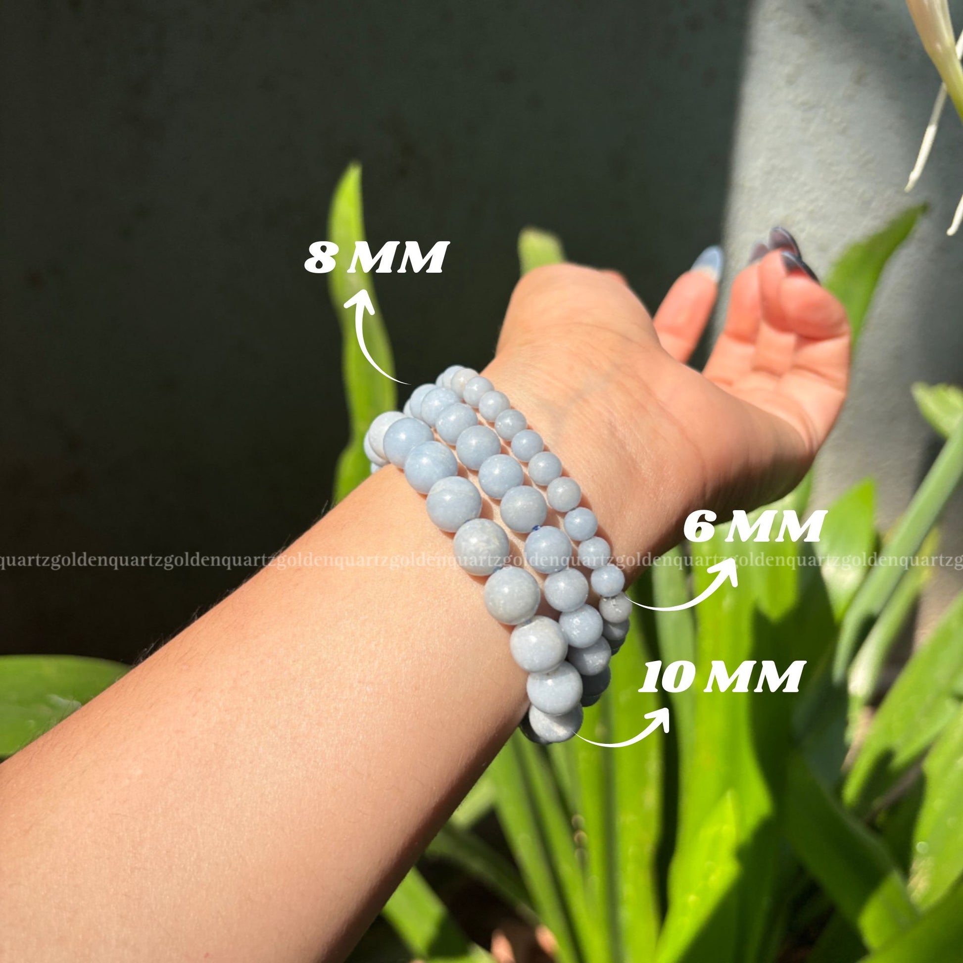 ANGELITE BRACELET - Golden Quartz 