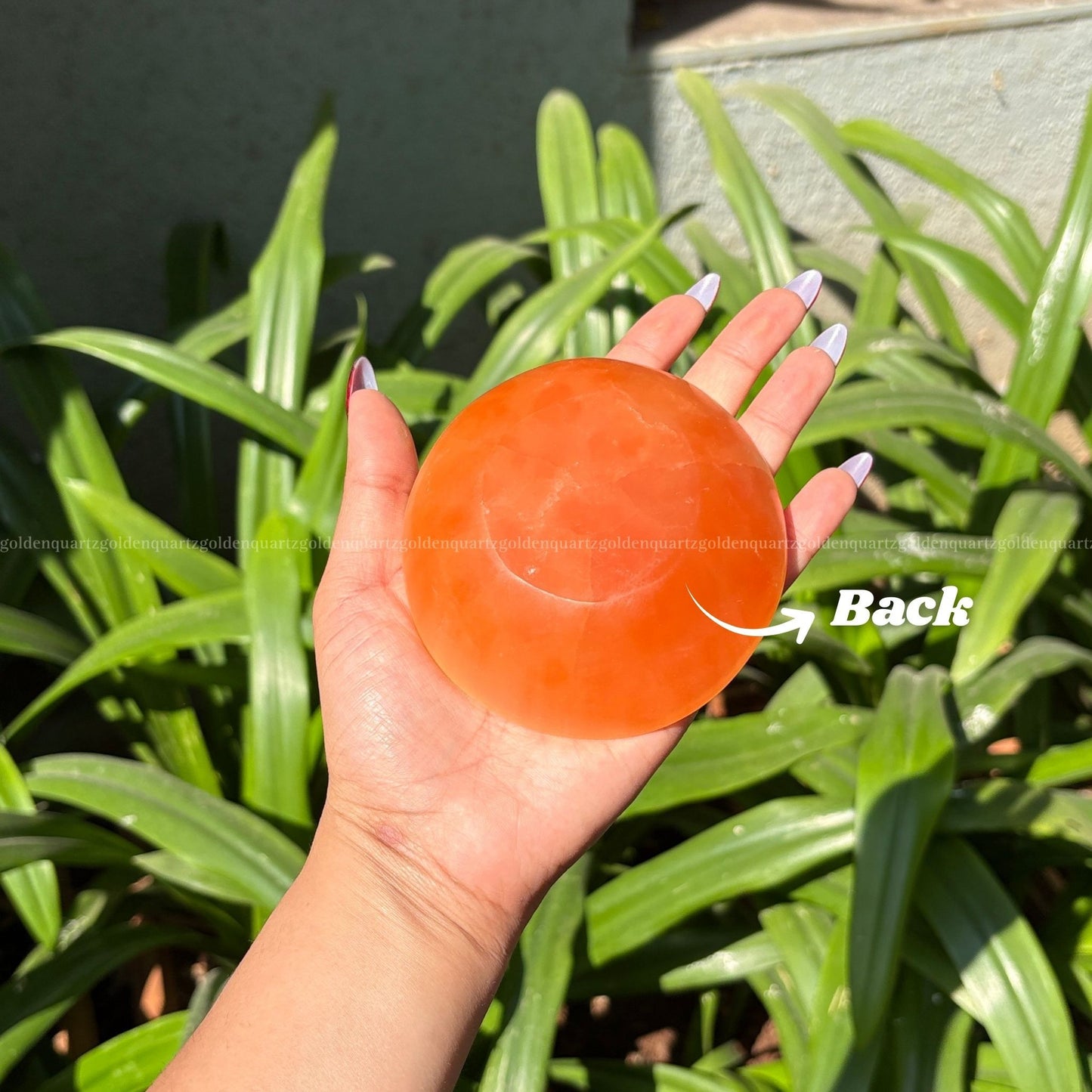 Selenite Bowl 4 Inch (Peach/ Orange) - Golden Quartz 