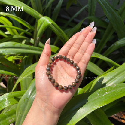 Bronzite Bracelet - Golden Quartz 