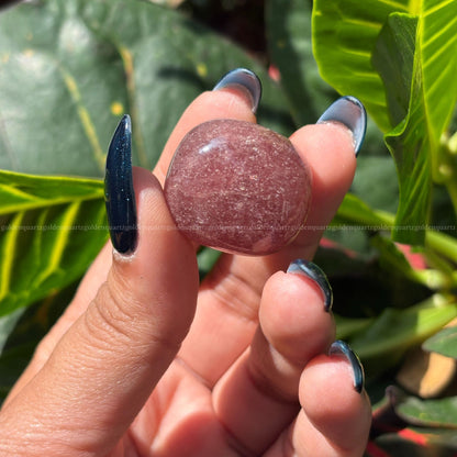 STRAWBERRY QUARTZ TUMBLE STONES - Golden Quartz 