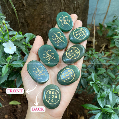 Green Aventurine Zibu Coin – Abundance, Growth & Divine Alignment