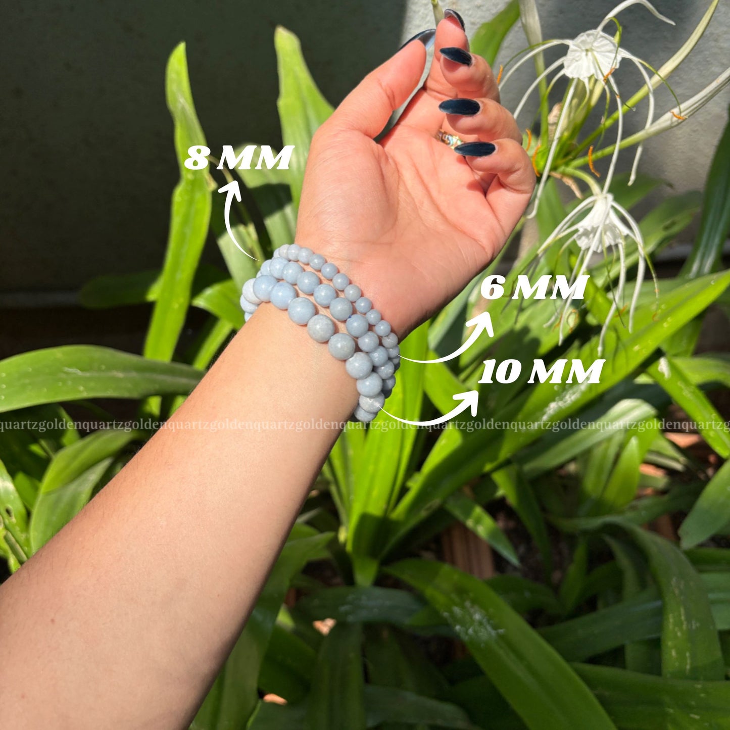 ANGELITE BRACELET - Golden Quartz 