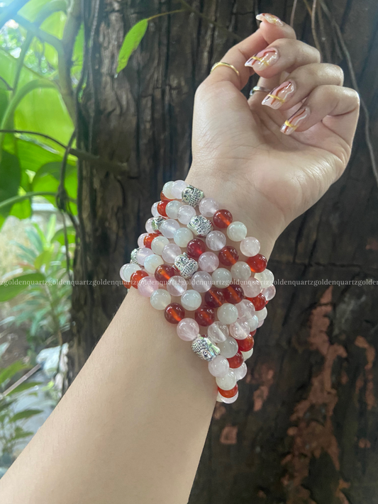 PREGNANCY/ FERTILITY BRACELET WITH BUDDHA CHARM / PREGNANCY/ FERTILITYBRACELET WITHOUT BUDDHA CHARM - Golden Quartz 