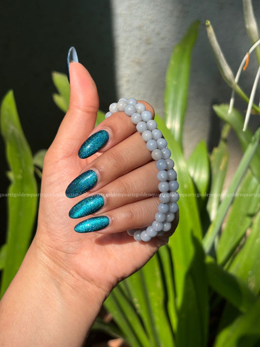 ANGELITE BRACELET - Golden Quartz 