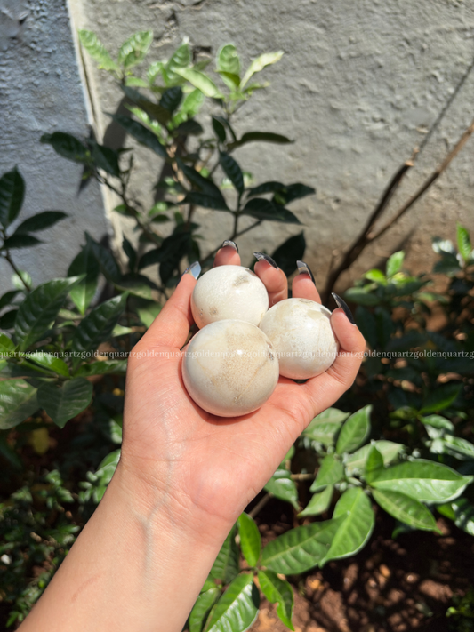 White Scolecite Sphere/ Ball