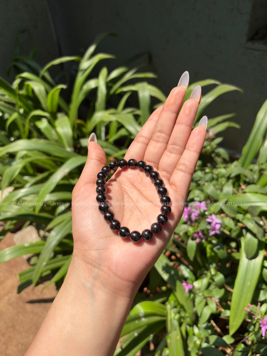 LODOLITE/ GARDEN QUARTZ/ PHANTOM QUARTZ BRACELET - Golden Quartz 